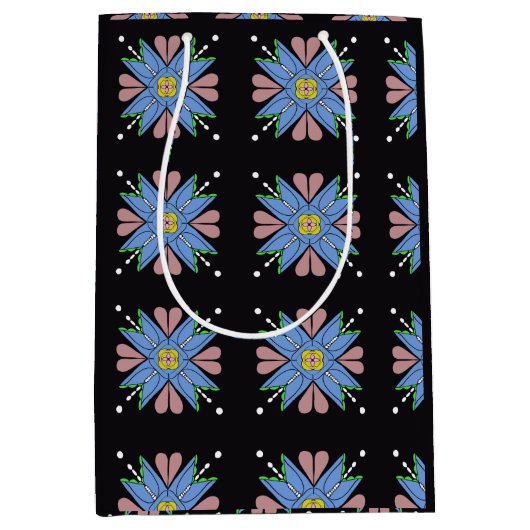 Sacola de Presente Estrela azul Medium Cadeauzakje (Voorkant)