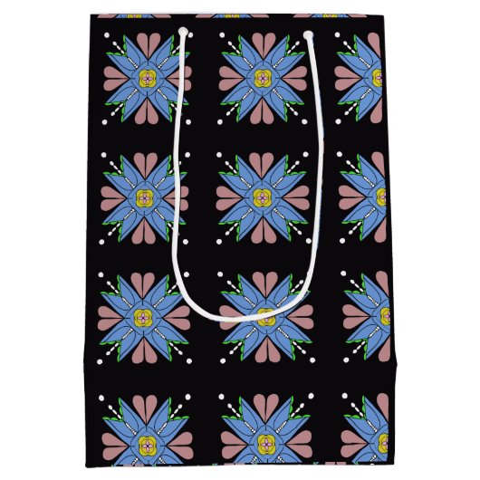 Sacola de Presente Estrela azul Medium Cadeauzakje (Achterkant)