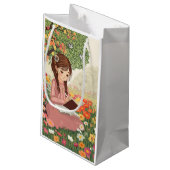 Sacola para Presente Menina no jardim Klein Cadeauzakje (Achterkant Gekanteld)