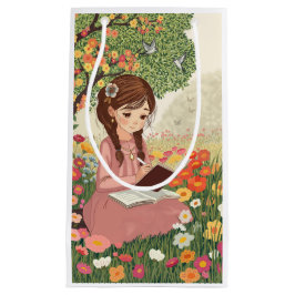 Sacola para Presente Menina no jardim Klein Cadeauzakje