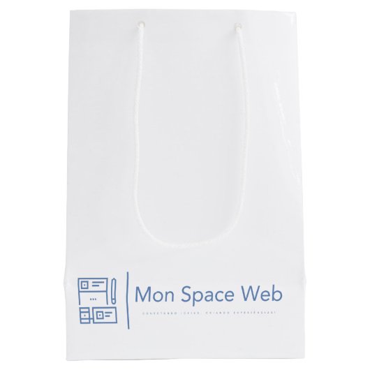 Sacola para Presente Mon Space Web Medium Cadeauzakje (Achterkant)