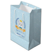Sacola para presentes “Baby Prince Bear ” Medium Cadeauzakje (Voorkant Gekanteld)