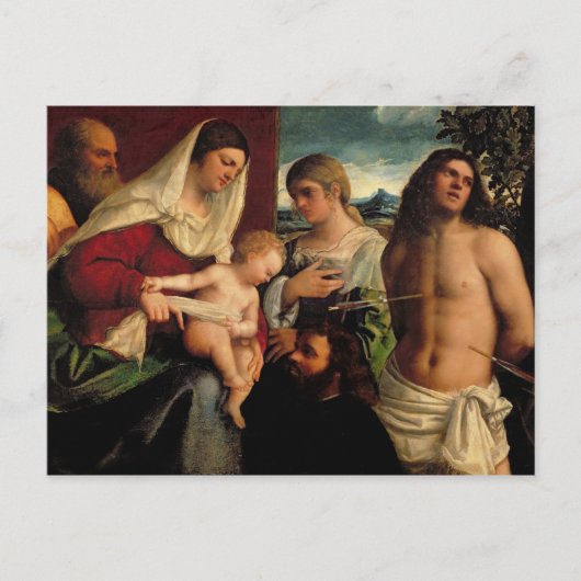 Sacra Conversation met SS. Catherine, Sebastian Briefkaart (Voorkant)