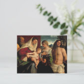 Sacra Conversation met SS. Catherine, Sebastian Briefkaart (Staand voorkant)