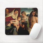 Sacra Conversation met SS. Catherine, Sebastian Muismat (Met muis)