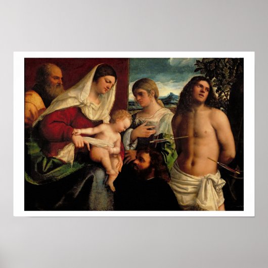 Sacra Conversation met SS. Catherine, Sebastian Poster (Voorkant)