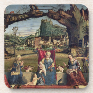 Sacra Conversazione, c.1500 (olie op het paneel) ( Bier Onderzetter