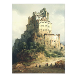 Sacra di San Michele Klooster Alpine Kunst Foto Afdruk