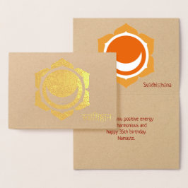 Sacraal Chakra Alle gelegenheden Custom Real Folie Kaarten