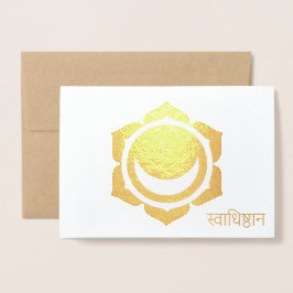 Sacraal Chakra Alle gelegenheden Custom Real Folie Kaarten