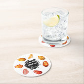 *~* Sacraal Chakra Elixir AP64 Oranje Emoto Ronde Kartonnen Onderzetter (Insitu)