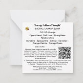 *~* Sacraal Chakra Elixir AP64 Stones Emoto Notitiekaartje (Achterkant)