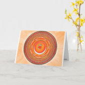 Sacraal Chakra Mandala Wenskaarten Kaart (Gele Bloem)