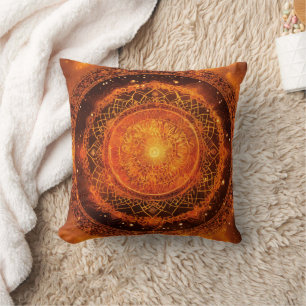 Sacraal Chakra Sinaasappel Mandala Kussen