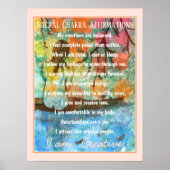 Sacral Chakra Affirmations Poster (Voorkant)