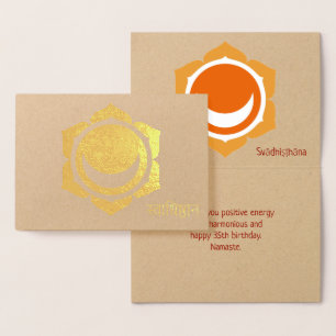 Sacral Chakra All Occasion Custom Real Folie Kaarten
