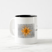 Sacral Chakra Coffee mok met bevestiging (Voorkant links)