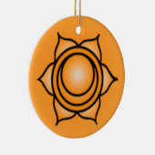 Sacral Chakra kerstversiering Keramisch Ornament (Rechts)