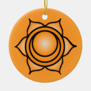 Sacral Chakra kerstversiering Keramisch Ornament