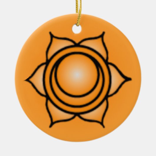 Sacral Chakra kerstversiering Keramisch Ornament (Voorkant)