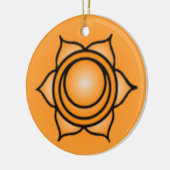 Sacral Chakra kerstversiering Keramisch Ornament (Links)
