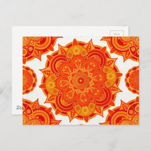 Sacral Chakra Mandala Briefkaart (Voorkant / Achterkant)