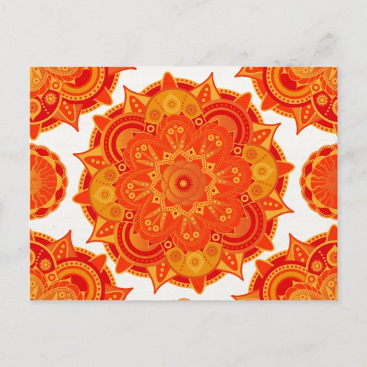 Sacral Chakra Mandala Briefkaart (Voorkant)