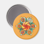 Sacral Chakra Mandala Magneet (Voorkant / Achterkant)