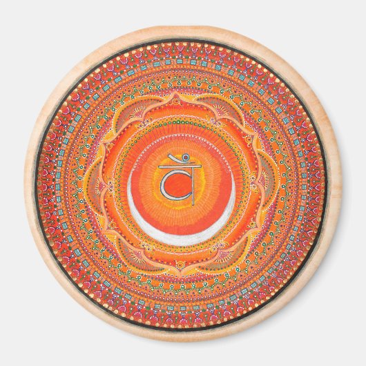 Sacral Chakra Mandala magneet (Voorkant)