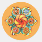 Sacral Chakra Mandala Ronde Sticker (Voorkant)