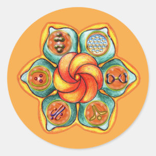 Sacral Chakra Mandala Ronde Sticker