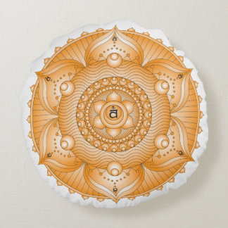 Sacral Chakra Oranje Mandala Round Pillow Rond Kussen