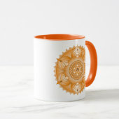 Sacral Chakra Oranje Mandala Two Tone Mok (Voorkant rechts)
