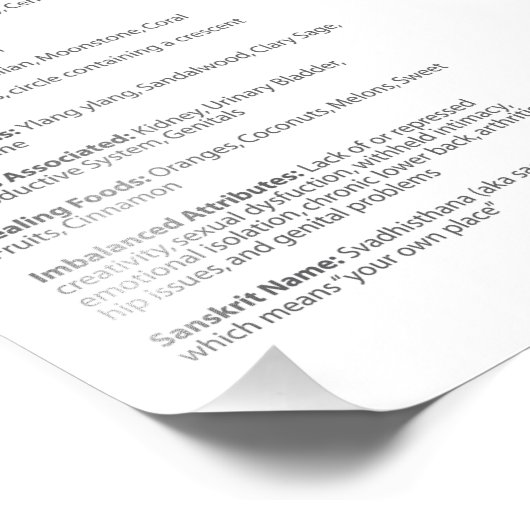 Sacral Chakra Poster (Hoek)