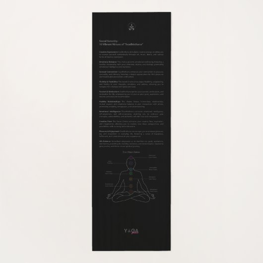 Sacral Chakra Svadhisthana Serenity Yogamat (Achterkant)
