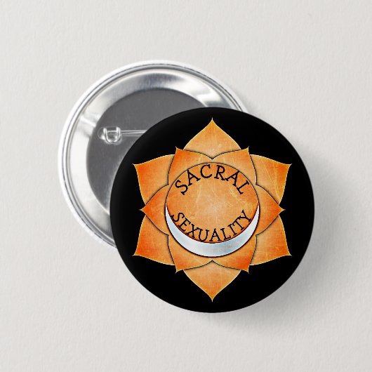 SACRAL SEXUALITY CHI CHAKRA BUTTON (Voorkant /achterkant)