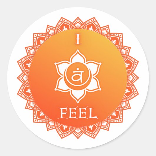 Sacrale chakra... ik voel me ronde sticker (Voorkant)