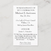 Sacrament Bevestiging Glas in lood Window Dove Visitekaartje (Achterkant)