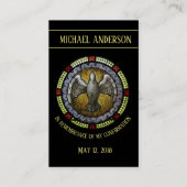 Sacrament Bevestiging Glas in lood Window Dove Visitekaartje (Voorkant)