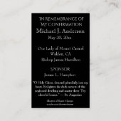 Sacrament Bevestiging Glas in lood Window Dove Visitekaartje (Achterkant)