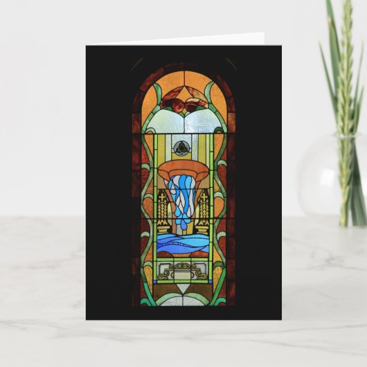 Sacrament of Baptism Glas in lood Art Kaart (Voorkant)