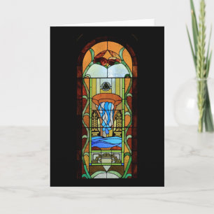Sacrament of Baptism Glas in lood Art Kaart