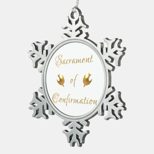 Sacrament of Confirmation Sneeuwvlok Ornament (Rechts)