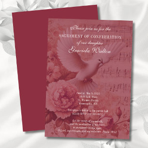 Sacrament van de bevestiging Dove & Floral Design Kaart