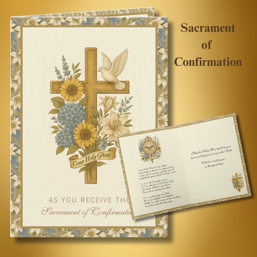 Sacrament van de Firmung Gebed Feestdagen Kaart