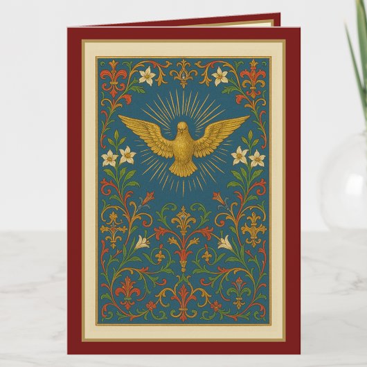 Sacrament van het Bevestigingsgebed Groen Goud Feestdagen Kaart