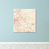 Sacramento, Amador, Calaveras, San Joaquin Canvas Afdruk (Insitu (Houten vloer))