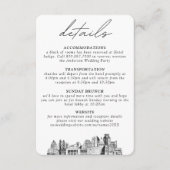 Sacramento bruiloft kleine verticale details informatiekaartje (Voorkant)