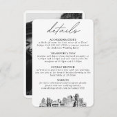 Sacramento bruiloft kleine verticale details informatiekaartje (Voorkant / Achterkant)