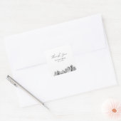 Sacramento Bruiloft oriëntatiepunten Favor Dank u Vierkante Sticker (Envelop)